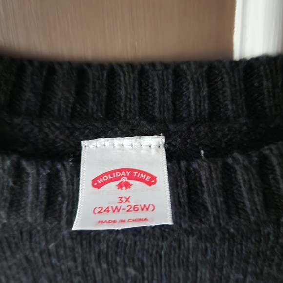 Festive Black Christmas Sweater - Picture 3 of 5